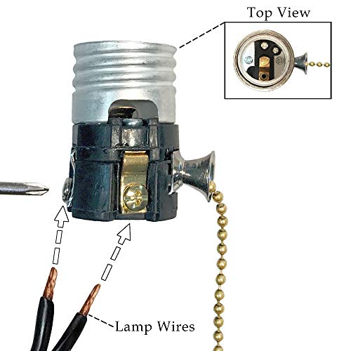 Pull Chain Lamp Socket for Incandescent LED Bulbs (4 Count)