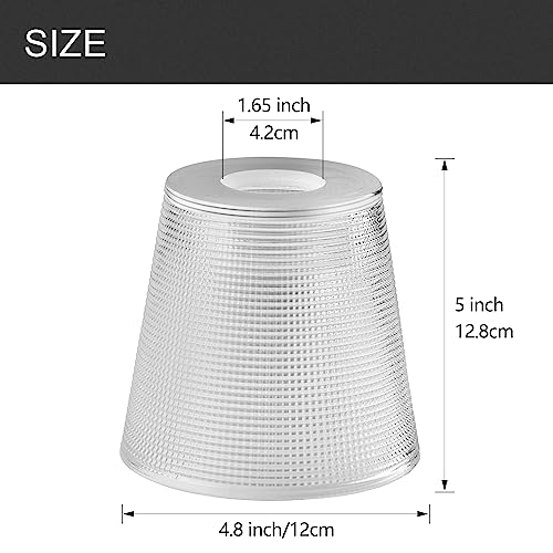 Plaid Clear Glass Shade (3 Count)