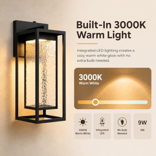 17.7 Inch Dusk to Dawn Outdoor Wall Light