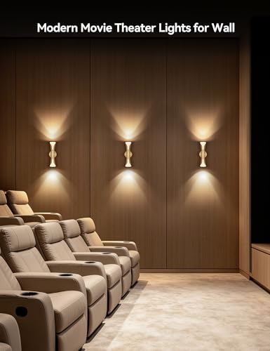 Gold Wall Sconces Mid Century Modern Movie Theater Lights for Wall