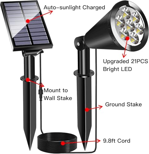 Solar Spot Lights Outdoor (2 Count)