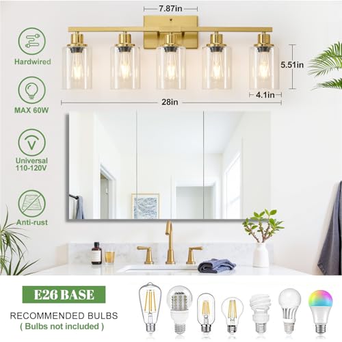 5 Light Bathroom Light Fixtures