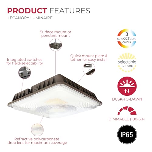 CLCS 24 60W Commercial Outdoor LED Canopy Light
