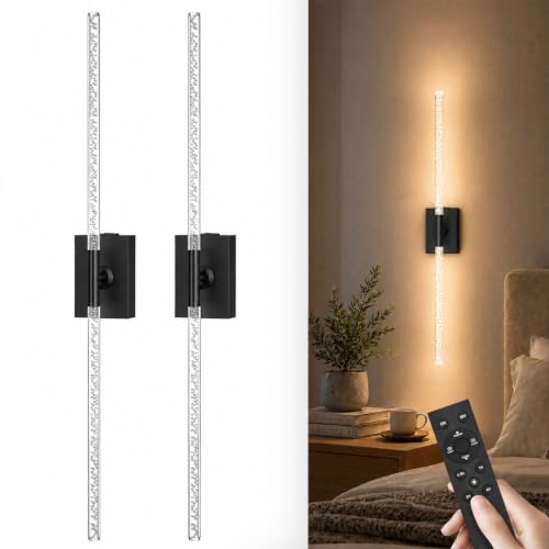 Crystal Bubble Rechargeable Wall Sconces Set of 2 (2 Count)