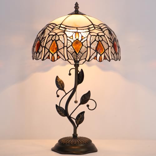 Tiffany Lamp Stained Glass Table Bedside Reading Light W12H19 inch