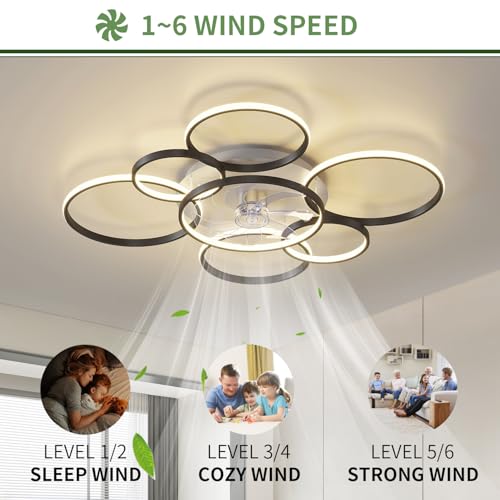41" Modern Ceiling Fan with Lights