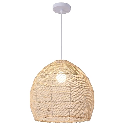 13.8" Rattan Pendant Light