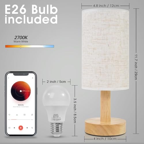 Small Bedside Table Lamps for Bedroom Set of 2 (2 Count)