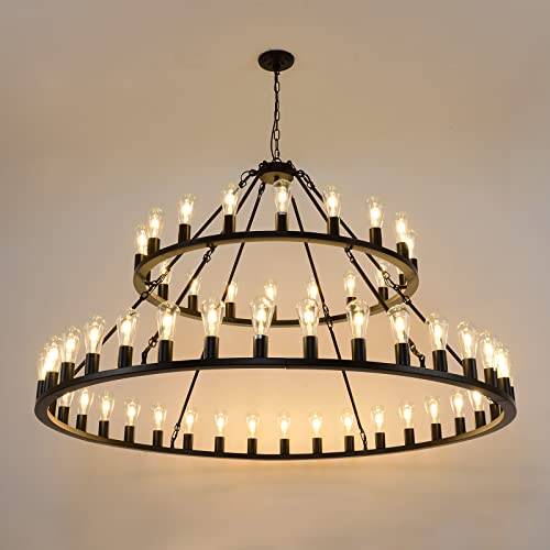 Wagon Wheel Chandelier 2 Tier 54