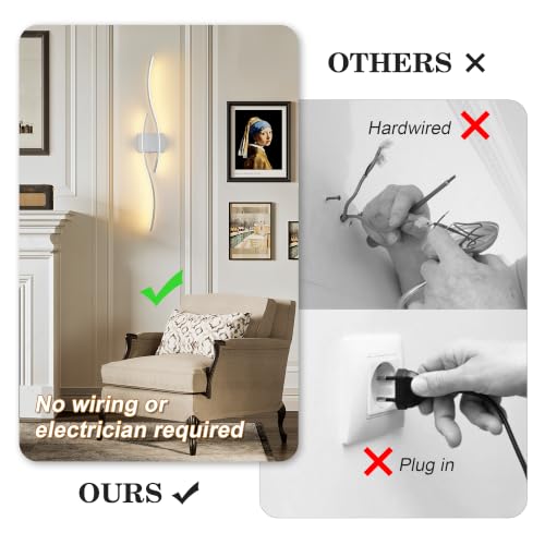 Wireless Wall Sconces Set of 2 (2 Count)