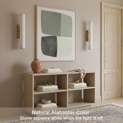 20" Alabaster Wall Sconce Hardwired