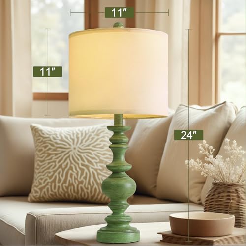 24" Farmhouse Table Lamps Set of 2
