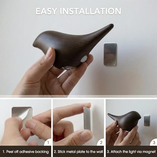 2 Pack Faux Walnut Bird Wall Sconces