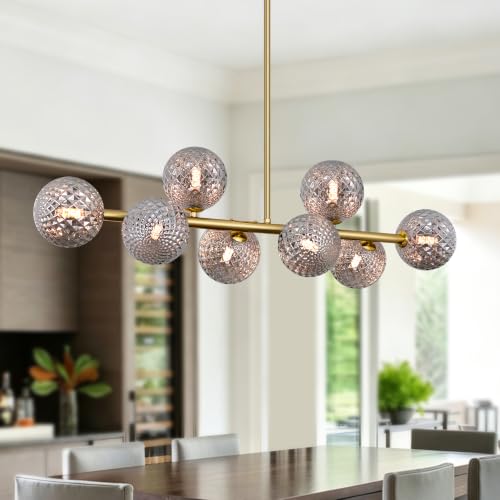 Gold Chandelier for Dining Room Sputnik Globe Linear Island Chandeliers