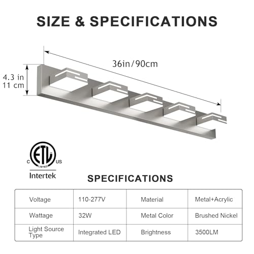 LED Modern Bathroom Vanity Light Fixtures