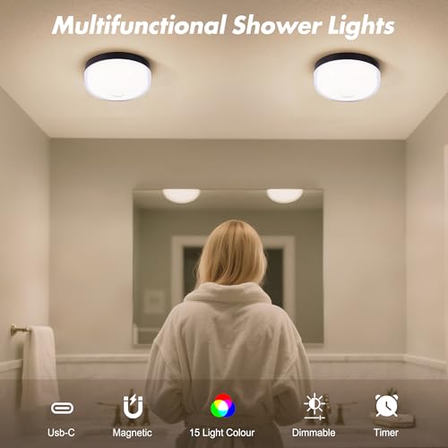 4 Pack Waterproof Shower Lights for Inside Shower (4 Count)