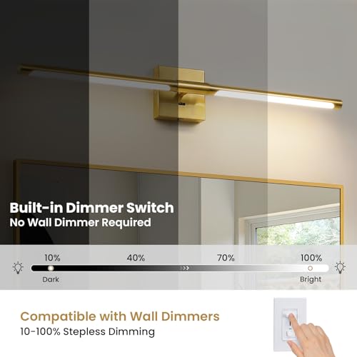 Gold Vanity Light for Bathroom