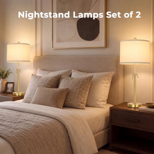 Gold Table Lamps Set of 2