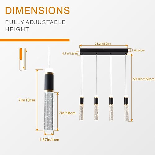 4 Light Modern LED Chandelier