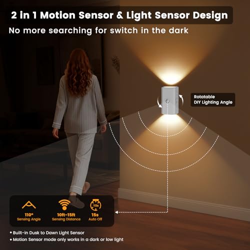Rechargeable Motion Sensor Night Light Warm White (2 Count)
