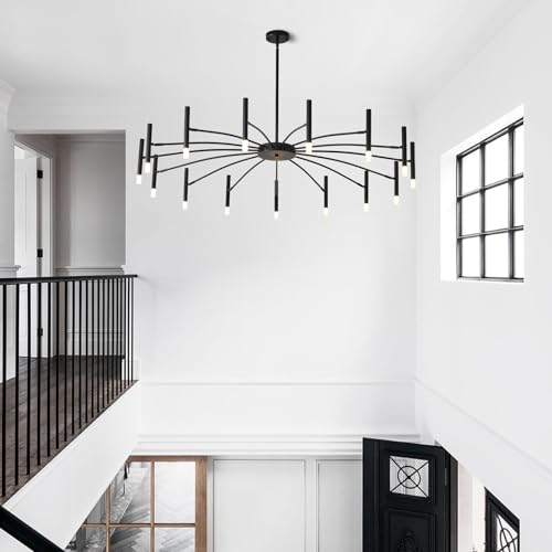53" Black Modern Chandelier 15