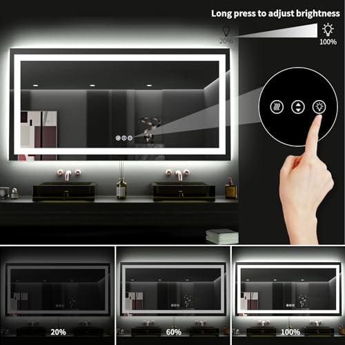 60"X36" LED Bathroom Mirror with Lights