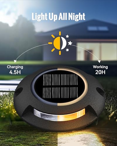 Solar Deck Dock Walkway Decorative Lights Outdoor Waterproof 12 Pack (12 Count)