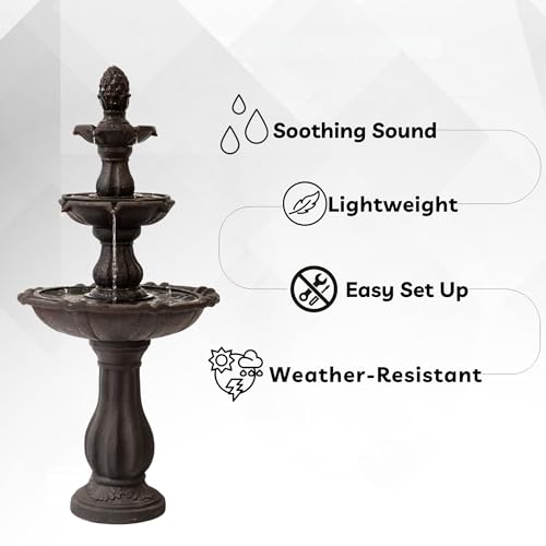 3 Tier Freestanding Waterfall Fountain w