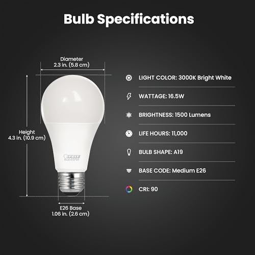A19 100W Equivalent LED Light Bulbs (6 Count)