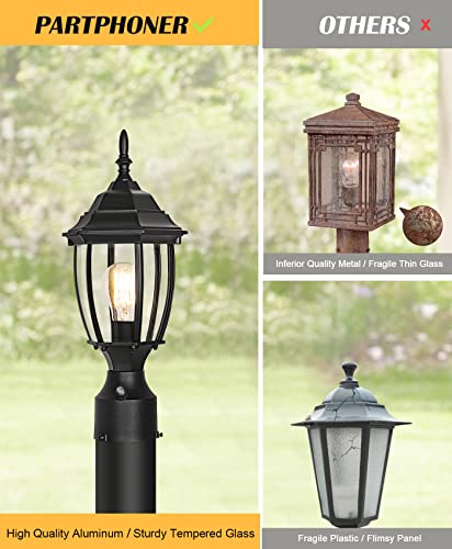 Hardwired 120V Dusk to Dawn Outdoor Post Light 2 Pack (2 Count)
