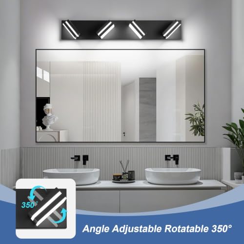 Modern LED Black Acrylic Bathroom Lights Fixtures 4