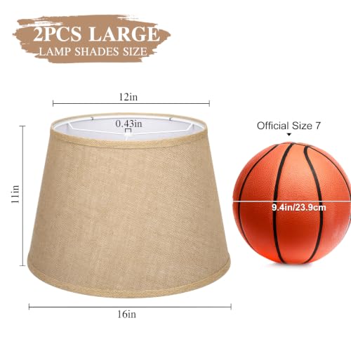 Large Drum Lamp Shades Set of 2