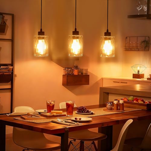 3 Pack Black Modern Pendant Light Fixtures (3 Count)