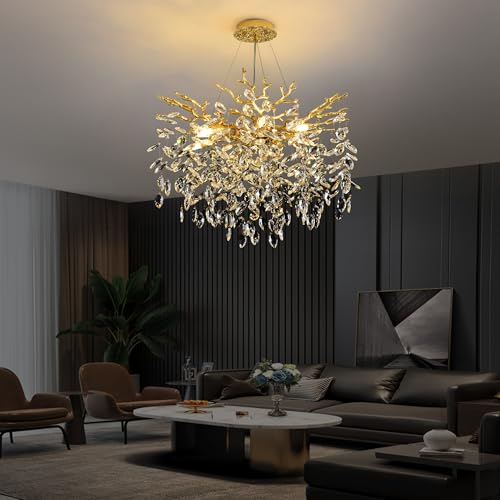 Modern Crystal Tree Branch Chandelier
