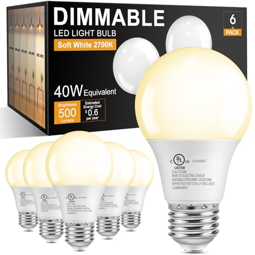 Dimmable LED Light Bulbs 40W Eq (6 Count)