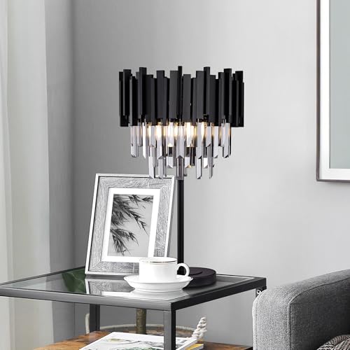 Grey Crystal Table Lamp (3 Count)