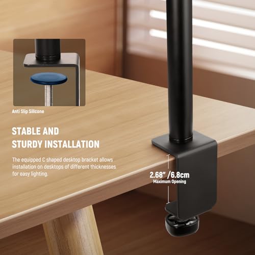 Basics 18W 7" Desktop Ring Light with Stand for Desk