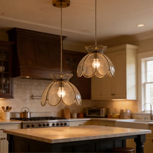 Brass Glass Ceiling Pendant Light