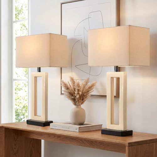 22" Modern Ceramic Table Lamps Set of 2 (2 Count)