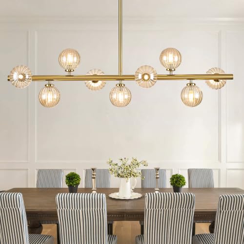 Mid Century Modern Glass Globe Sputnik Chandelier