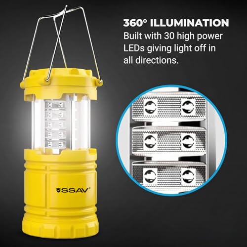 2 Pack Battery Powered LED Lanterns with Batteries for Each Lantern (2 Count)