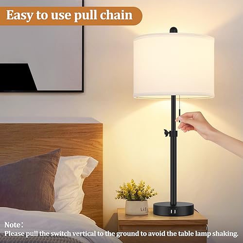 Table Lamp for Bedroom (2 Count)