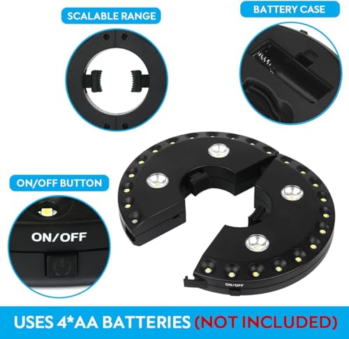 Patio Umbrella Light 3 Brightness Modes Cordless