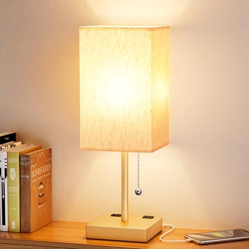 Gold Bedside Lamp for Bedroom