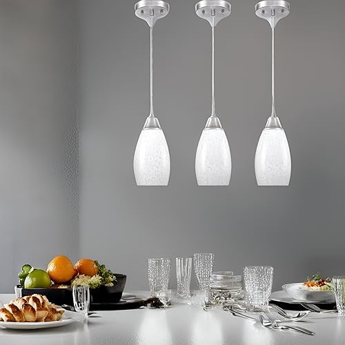 3 Pack Glass Pendant Light (3 Count)
