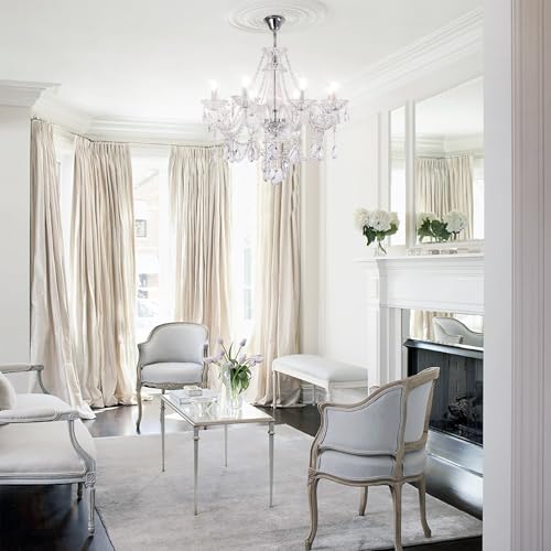 Contemporary Clear Crystal Chandelier