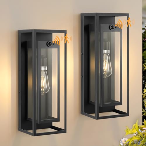 18" Motion Sensor Outdoor Sconce Lights for House (2 Count)