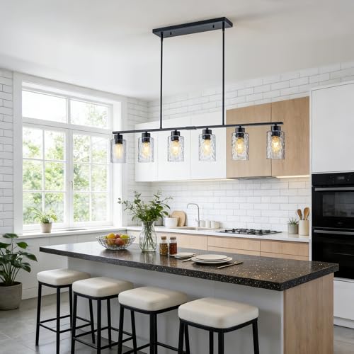 6 Light 45" Wide Dining Room Light Fixture