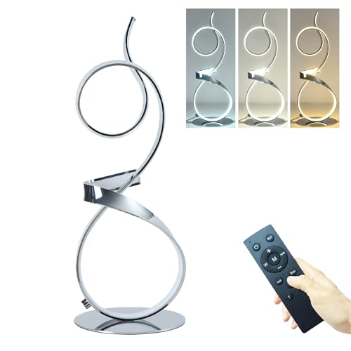 21inch 20W 2700LM Modern Upscale Desk Light 3 Color Wireless Remote Control Dimmer Table Lamp for Living Room