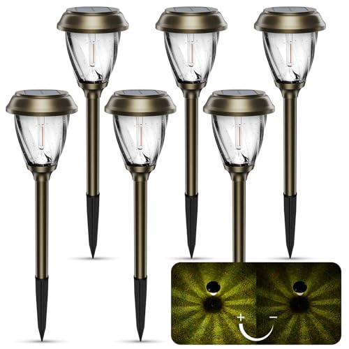 Solar Pathway Lights Outdoor 6 Pack (6 Count)